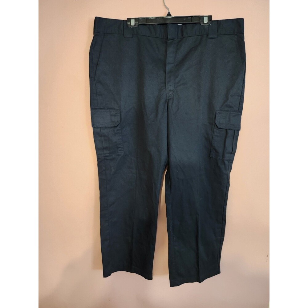 Dickies Mens Relaxed Fit Straight Fit Black Cargo Pants - 44 X 30